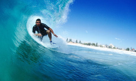 A surfer in Australia