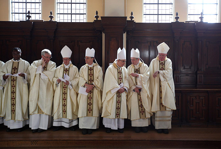 Holy Week: Priests Wear New Clerical Vestments At Westminster Cathedral
