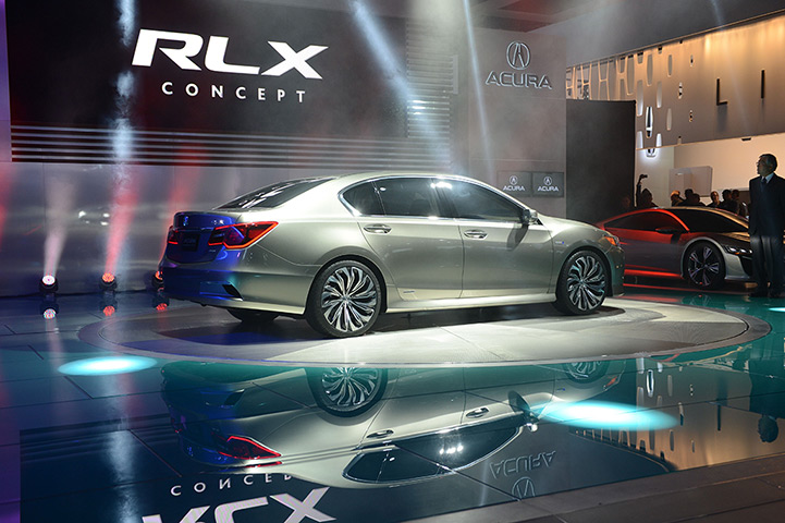 New York auto show: The Acura RLX concept car is displayed