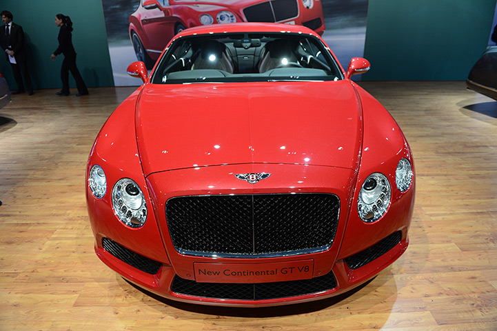 New York auto show: The Bentley Continental GT V8  is viewed 