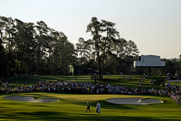 Masters: Tim Clark walks to the second green at the Masters