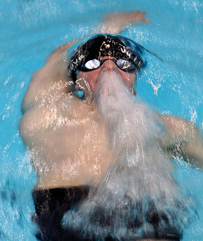 Best of the week: Simon Villeneuve during his men's 200m backstroke heats