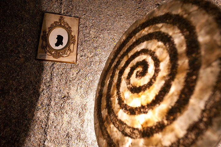 Billion Euro house: Billion Euro House art installation made from 1.4 billion shredded notes