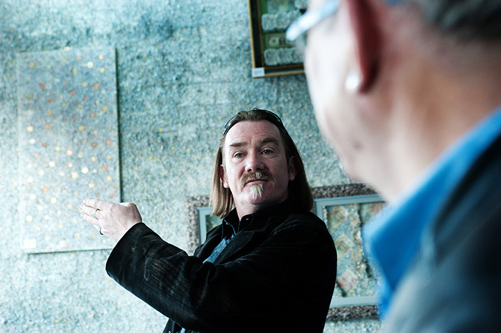 Billion Euro house: Billion Euro House art installation made from 1.4 billion shredded notes