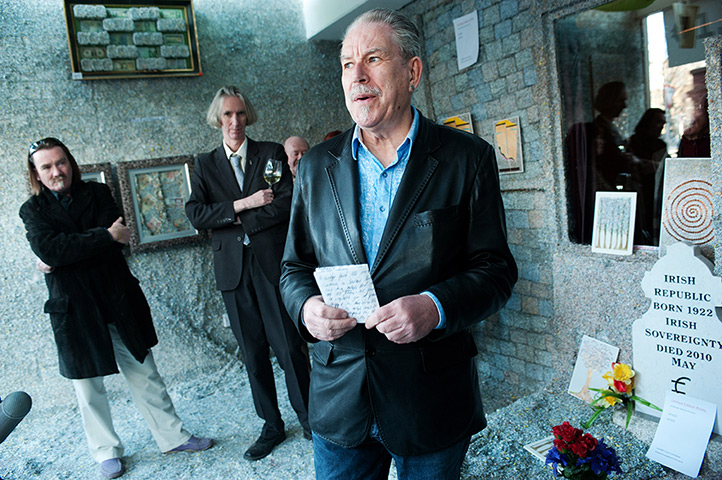 Billion Euro House: Billion Euro House art installation made from 1.4 billion shredded notes