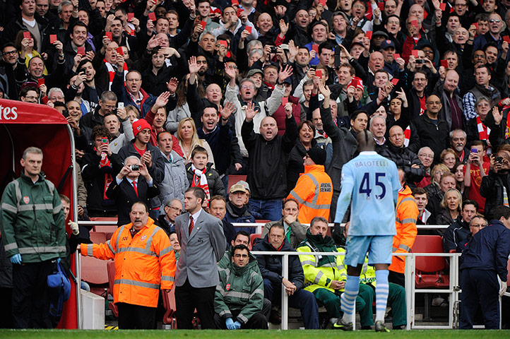 football: Arsenal v Man City