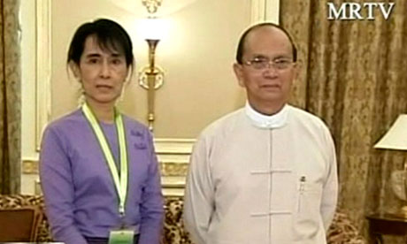 Aung San Suu Kyi and Burma's president, Thein Sein