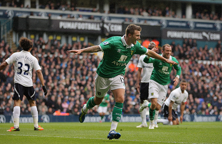 Premiership round-up: Anthony Pilkington capitalises on poor defending to put Norwich one-nil up