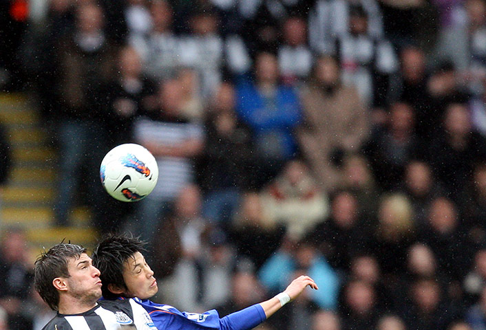 Premiership round-up: Davide Santon goes up for a header with Bolton's Ryo Miyaichi