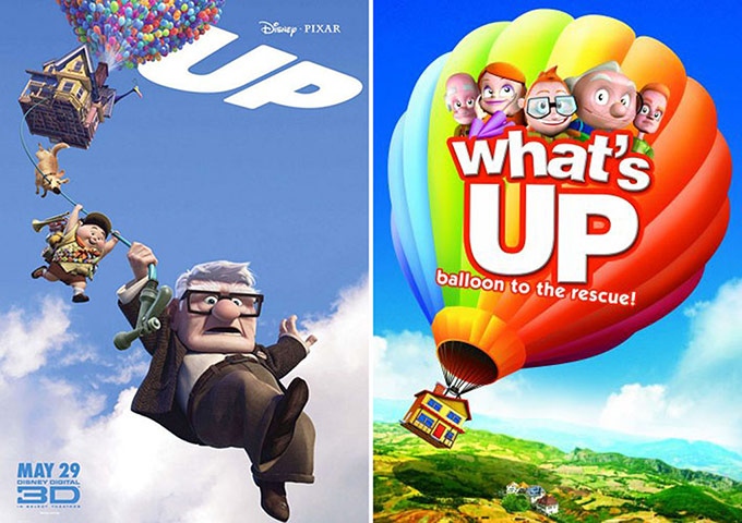 mockbuster posters: Up vs What's Up