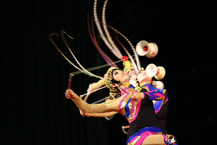 24 hours in pictures: Members of the China National Acrobatic Troupe perform