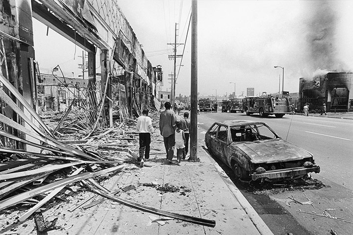 Rodney King riots: South central Los Angeles smoulders in 1992