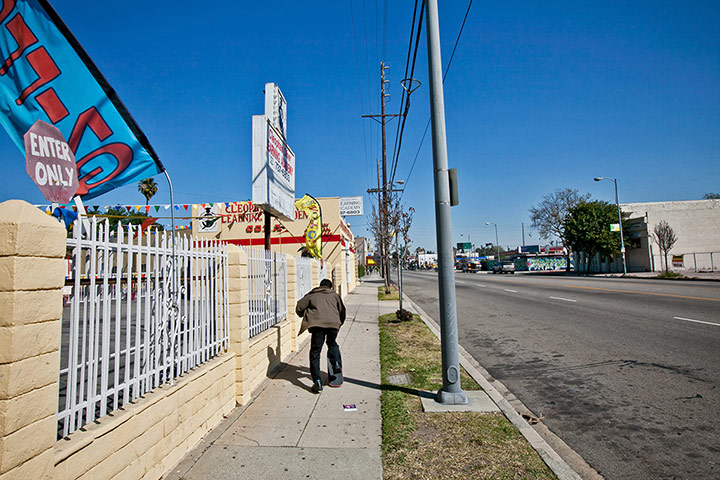 Rodney King riots: Adams Blvd near Crenshaw Avenue, Los Angeles, 2012