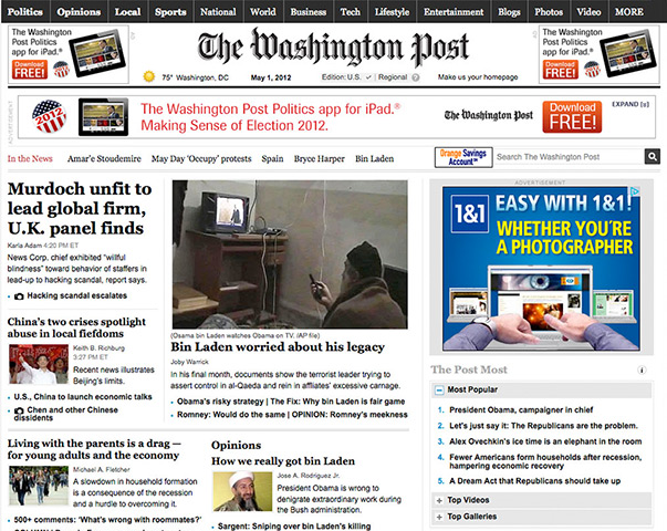 Rupert Murdoch unfit: The Washington Post- Rupert Murdoch not fit to run headline