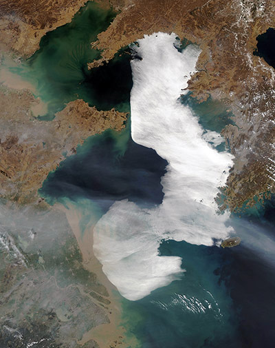 Satellite Eye on Earth: Fog Blankets the Yellow Sea