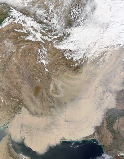 Satellite Eye on Earth: Dust storm in southwest Asia