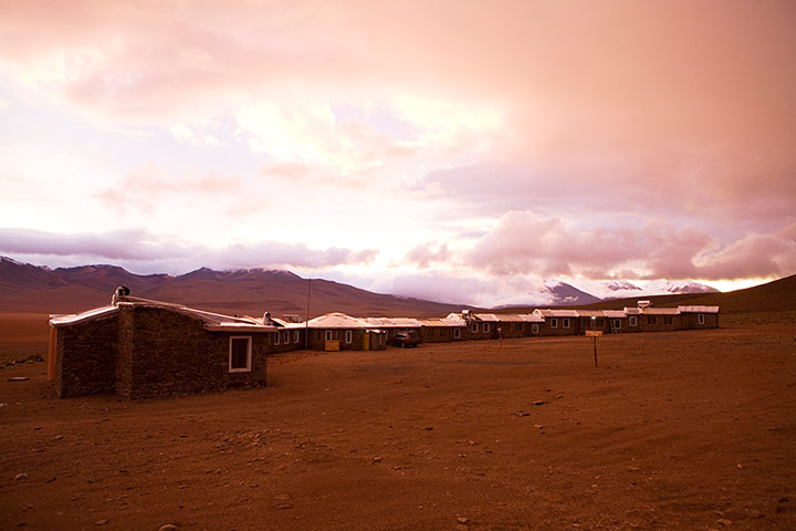 Bolivia travel: Desert Hotel in Eduardo National Park, Bolivia