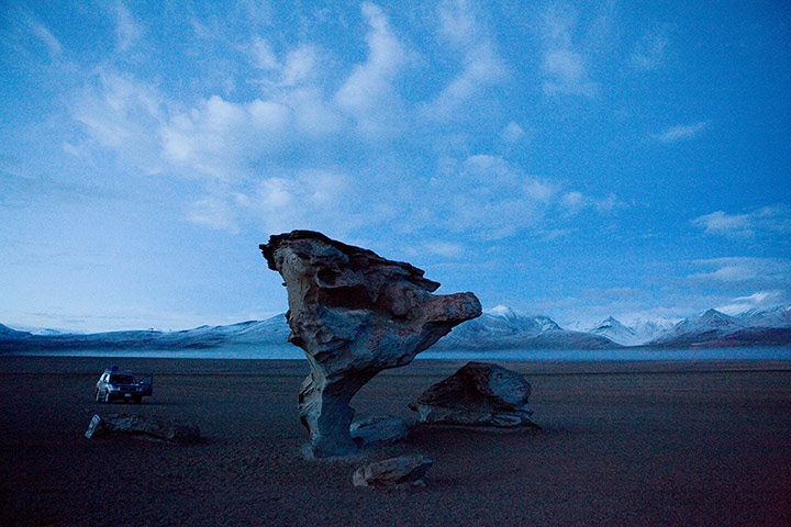 Bolivia travel: A Rock formation sculpted by the wind
