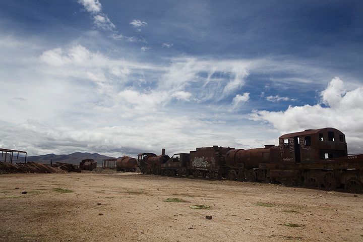 Bolivia travel: The train graveyard in Uyuni