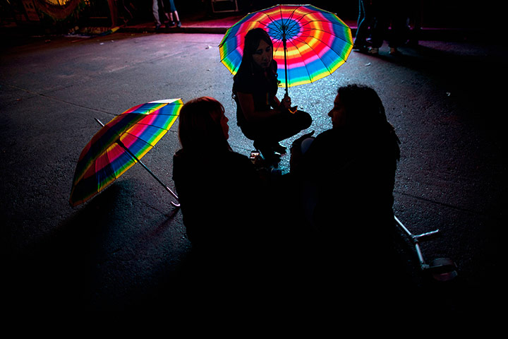 24 hours: Transvestites wait outside Congress in Argentina
