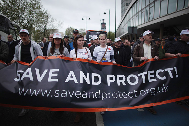 Public Sector strikes: Police officers and public sector workers march through central London