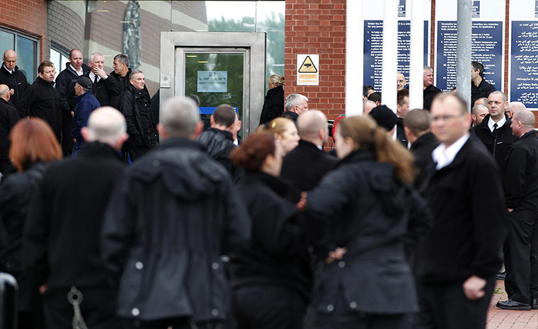 Public Sector strikes: Prison staff take part in a protest outside HMP Manchester