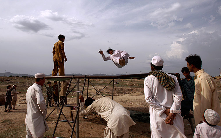 Picture Desk Live: A Pakistani man who fled his village due to fighting 
