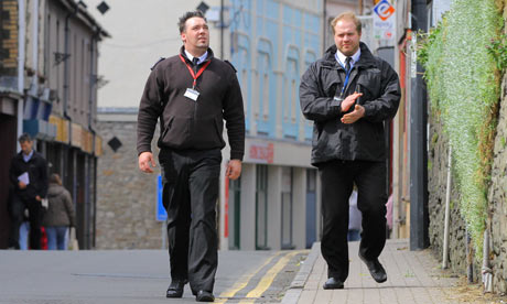 Blaenau Gwent Civil Enforcement officers on patrol in Abertillery, south Wales