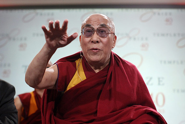 Dalai Lama visits UK: The Dalai Lama gives a press conference before receiving an honour