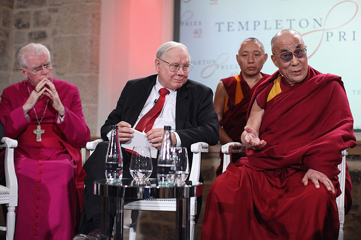 Dalai Lama visits UK: The Dalai Lama gives a press conference at St Paul's Cathedral