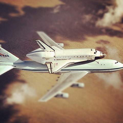 A month in space: NASA's 747 Shuttle Carrier Aircraft with space shuttle Discovery