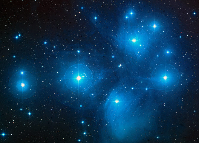 A month in space: the Pleiades (M45), a famous star cluster