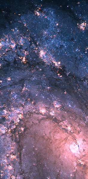 A month in space: A spiral galaxy located about 15 million light years from Earth.