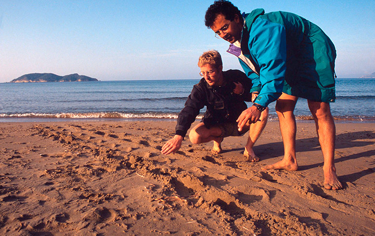 Biodiversity Monitoring: Turtle tracks, Greece.