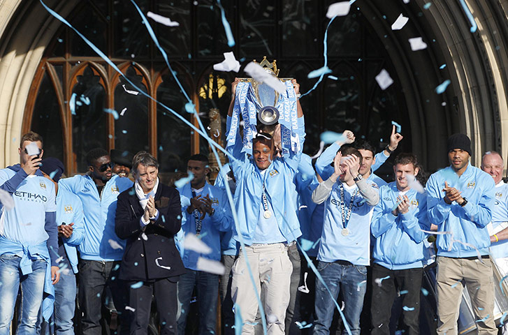 Man City celebrations : Man City celebrations