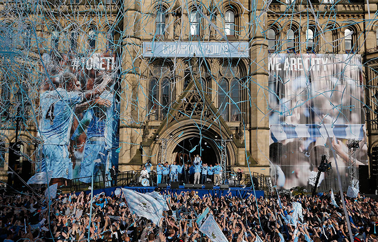 Man City celebrations : Man City celebrations