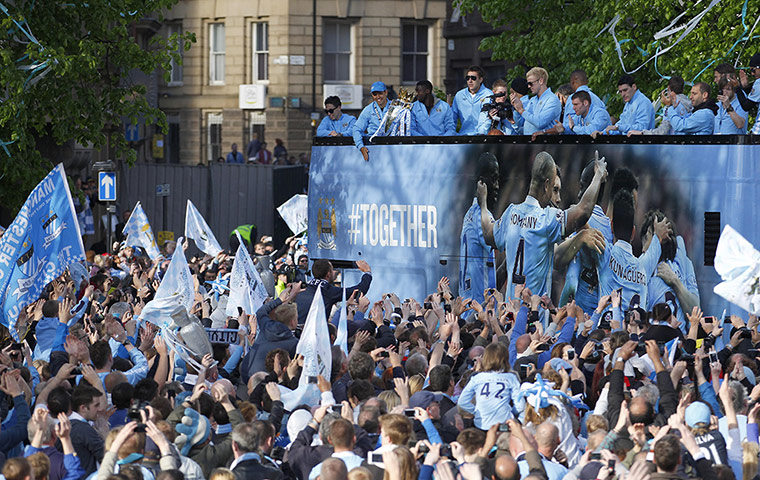 Man City celebrations : Man City celebrations