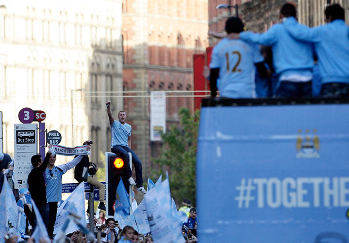 Man City celebrations : Man City celebrations