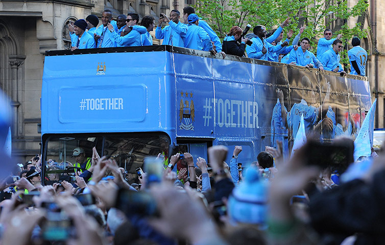 Man City celebrations : Man City celebrations