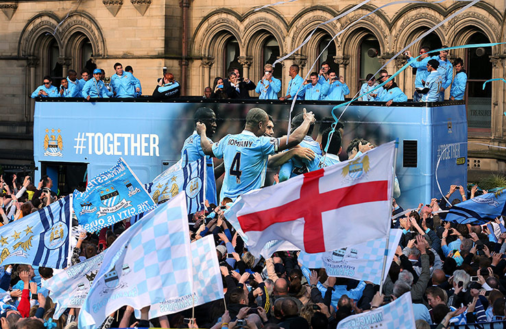 Man City celebrations : Man City celebrations