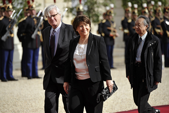 Hollande investiture : Socialist party leader, Martine Aubry and her husband Jean-Louis Brochen