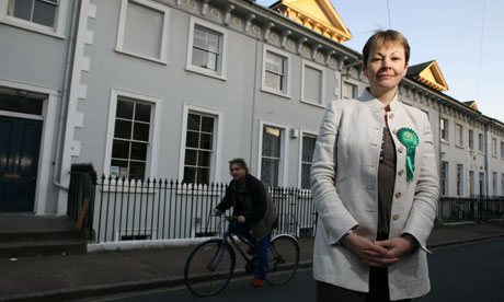 Green Party leader Caroline Lucas in Brighton