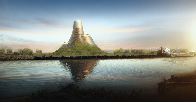 Heatherwick: A visualization of the new Teesside Power Station, UK 2011