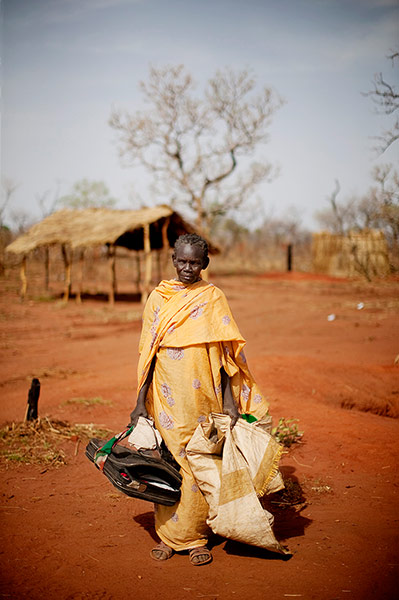 Picture desk live: An elderly woman photographed in the Yida refugee camp in south Sudan