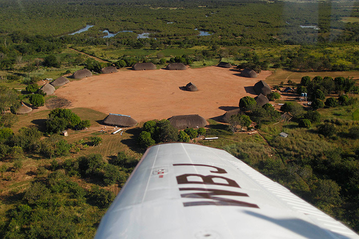 FTA: Ueslei Marcelino: An aerial view of the Yawalapiti village in the Xingu National Park