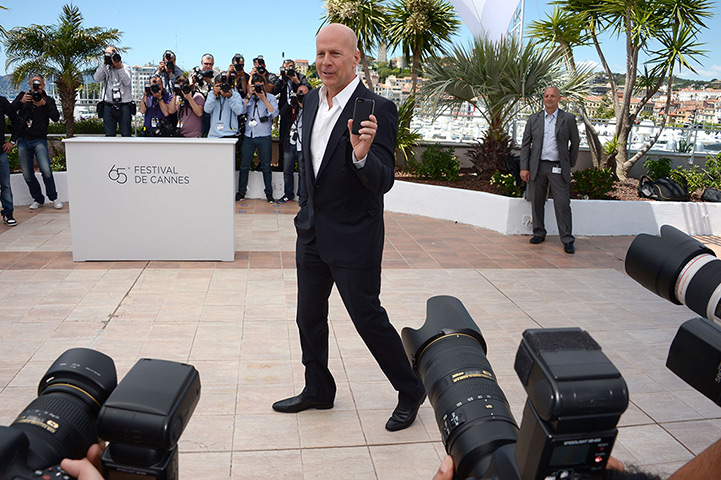 Picture desk live update: Bruce Willis at 65th Annual Cannes Film Festival