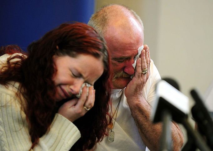 Picture desk live update: Mick Philpott and wife Mairead speak to the media at Derby