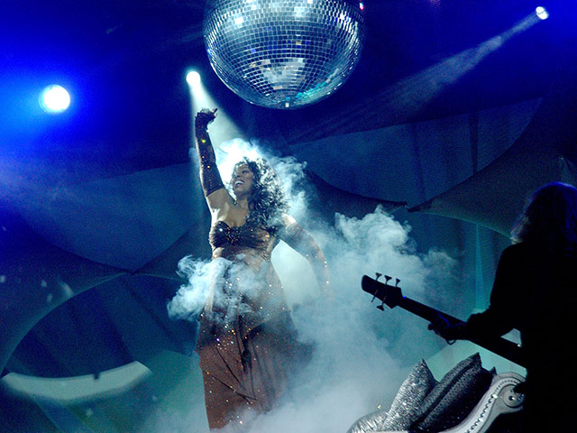 Donna Summer: Summer performs under a disco ball in 2005