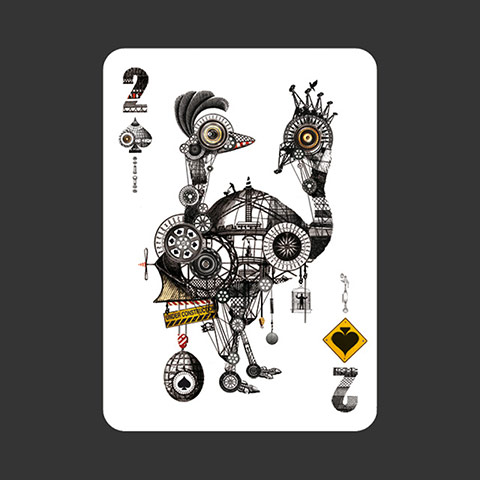 playing cards: 2 of Spades by Diego Mazzeo