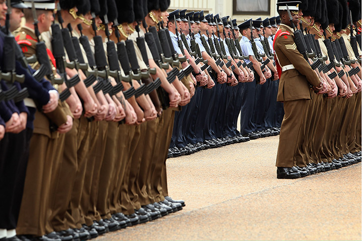24 hours in pictures: The Royal Air Force, Royal Navy And Army Guards Of Honour